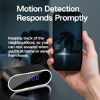 Reloj Wifi de moda con cámara 1080P, visión nocturna, reconocimiento inteligente AI, detección de movimiento, punto de acceso AP de red local, notificación de alarma con video de 6 segundos y correo electrónico, visualización remota en teléfono móvil, bat