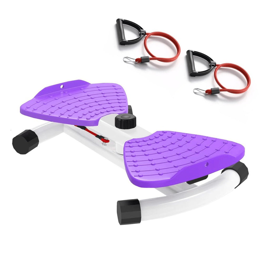 Equipo de fitness giratorio de cintura para uso doméstico, quemador de grasa abdominal, equipado con bandas de resistencia, tabla de ejercicios silenciosa y antideslizante para entrenamiento de core, piernas y glúteos (capacidad de peso 136 kg - rosa - mo