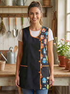 Mandilón de Cocina para Mujer Estampado Patrón Aleatorio Cómodo y Resistente