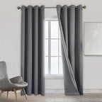 Cortinas Opacas Sekey, Cortinas Térmicas, Cortinas Opacas con Cinta Fruncida, Tela Opaca, Protección Solar, Aislamiento Térmico y Acústico
