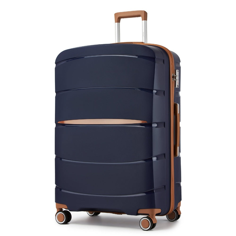 1/3 piezas de 20 pulgadas, 24 pulgadas y 28 pulgadas, maleta KONO, carrito, estuche de viaje - polipropileno, ligero, carcasa dura, 4 ruedas giratorias dobles y cerradura TSA