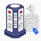 Regleta eléctrica con cable 3 m | Hogar oficina taller y dispositivos