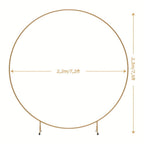 Kit de Arco de Globos Reutilizable con Soporte 2.2m/7.2ft - Dorado, Ideal para Cumpleaños, Bodas y Aniversarios, Decoración de Fiestas, Telón Fotográfico, Navidad (Globos y Plantas No Incluidos)