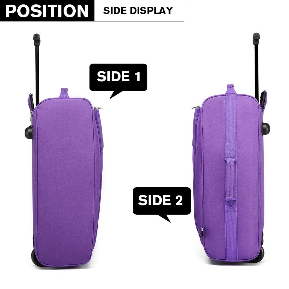 1pieza de 53 x 36 x 18 cm Equipaje de cabina ligero maleta de mano maleta pequeña de tela para equipaje de mano de avión para Lufthansa Eurowings Ryanair maleta con ruedas estuche de tela