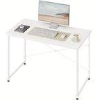 1pc Escritorio Moderno Grande Multifuncional Compatible para Oficina y Computadora - Banco de Trabajo con Estructura de Metal Resistente y Superficie Amplia, Mesa de Escritorio para Oficina, Estudio, Dormitorio - Modelo Variable SKU