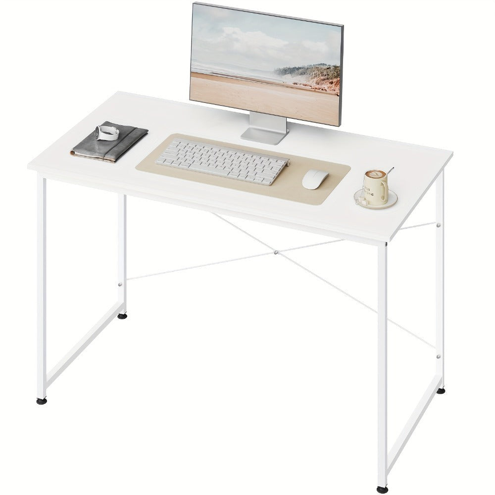 1pc Escritorio Moderno Grande Multifuncional Compatible para Oficina y Computadora - Banco de Trabajo con Estructura de Metal Resistente y Superficie Amplia, Mesa de Escritorio para Oficina, Estudio, Dormitorio - Modelo Variable SKU