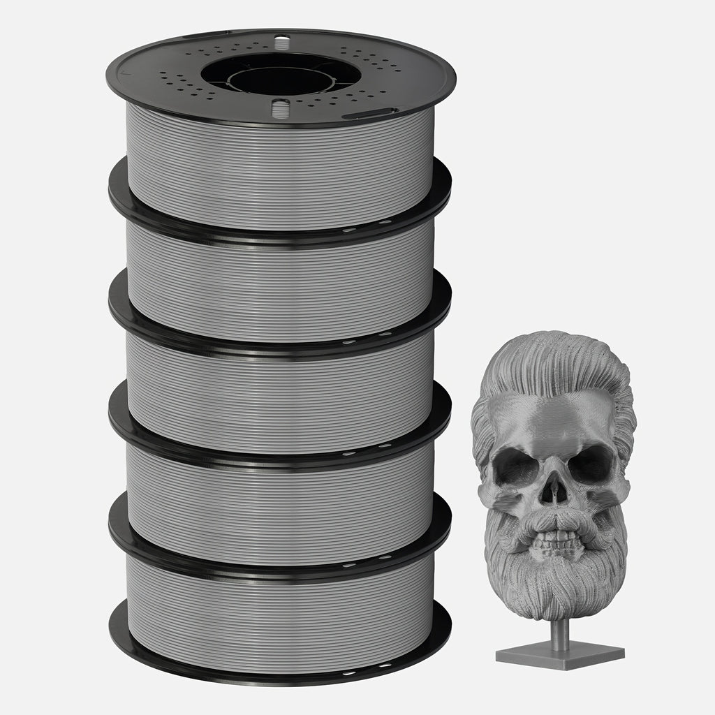 Filamento PETG 1.75mm 11Lbs 2.2LBS (1Kg)/Carrete de Alta Precisión Buena Resistencia al Impacto Filamento para Impresora 3D Negro Blanco Gris Materiales para Impresora 3D