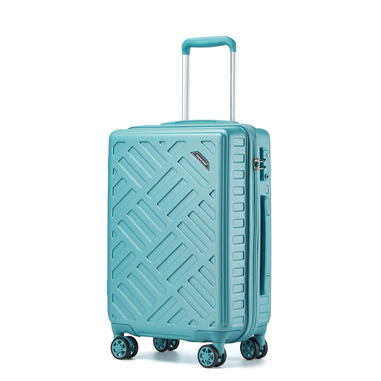 Maleta Rígida con Diseño Geométrico Elegante, Disponible en Tamaños de 20, 24 y 28 Pulgadas, Hecha de ABS+PC, con Cerradura TSA para Viajes Fáciles, Perfecta para la Vuelta al Cole o Regalos Navideños