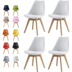 Sillas de comedor MCC Direct en juego de 4 piezas, sillas de cocina, sillas de oficina, silla de concha de diseño, "Eva" disponible en 7 colores de moda