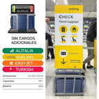 Una Maleta Cabina 55x35x20 Cm. , Equipaje Rígido Expandible De Material ABS, Con Ruedas Giratorias Desmontables Y Cerradura De Combinación, Que Cumple Con La Norma De Equipaje De Mano De 55x40x20 Cm. Ideal Para Adolescentes, Imprescindible Para Viajes En