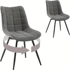2 sillas de comedor, silla giratoria, silla de cocina, silla de sala de estar, sillón con respaldo, asiento de terciopelo, para cocina, sala de estar, sala de estar