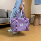 Bolso de mano de gran capacidad, equipaje de fin de semana ligero de nailon, bolsa de viaje portátil para gimnasio y almacenamiento