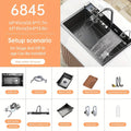 Fregadero de cocina con grifo y accesorios para cocina y estación de trabajo | 44.96 cm