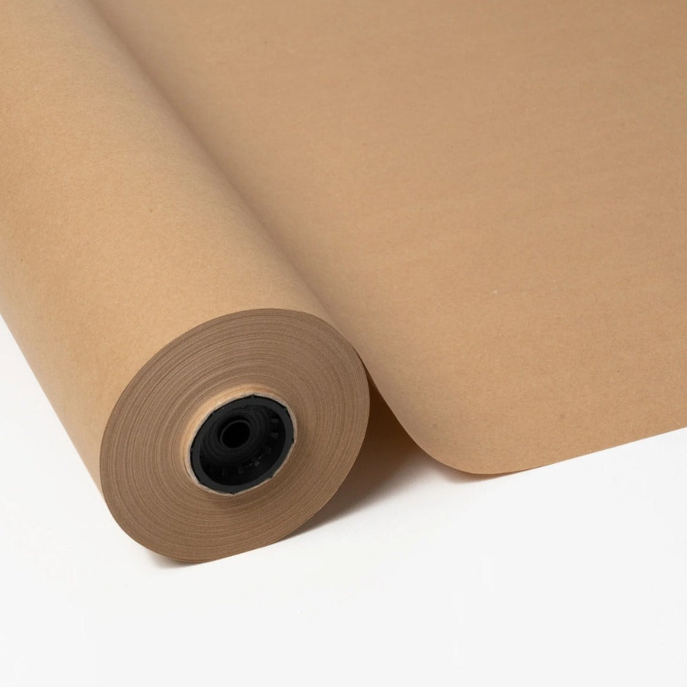 1 Rollo de papel kraft marrón 60 cm × 15 m – Papel en bobina multiuso para embalaje, envolver regalos, patronaje, manualidades, artesanía, decoración e industria