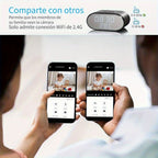 Cámara de seguridad inalámbrica despertador 4K con detección de movimiento, compatible con visualización remota en tiempo real por WIFI, notificaciones de alarma por aplicación y correo electrónico, compatible con Android e IOS, carga USB, incluye tarjeta