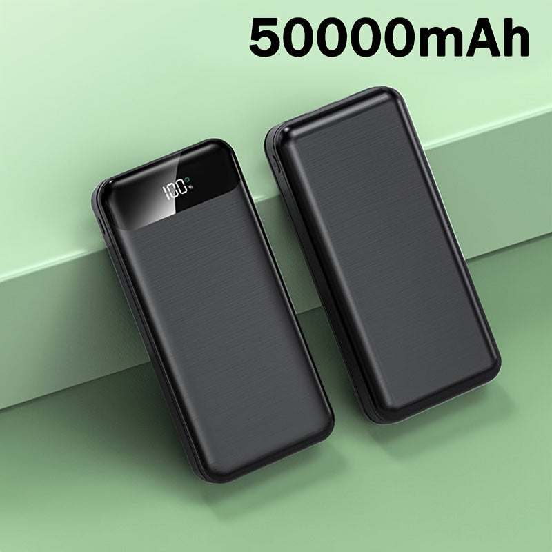 Batería externa | Batería portátil de gran capacidad 50000mAh con carga rápida PD22.5W, doble puerto USB de salida/pantalla LED de energía
