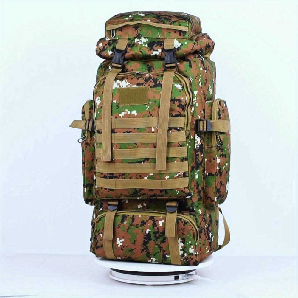 Un conjunto de dos piezas, una mochila para senderismo y montañismo