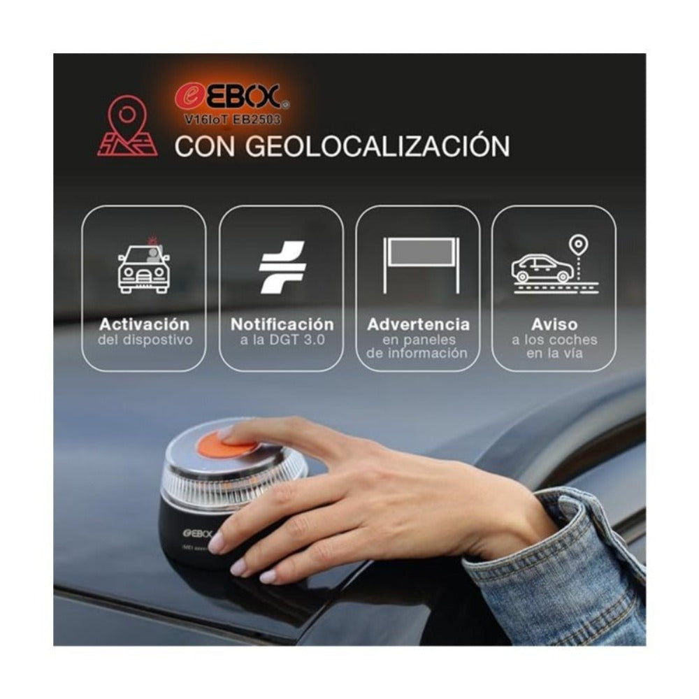 Baliza V16 Luz de Emergencia Geolocalizada Seal V16 Homologada DGT, Certificada por la DGT con número de certificación