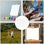 Lienzo de Algodón de Alta Calidad, Lienzo para Arte - Ideal para Pintura Acrílica/Óleo/Gouache | Excelente Absorción, Varios Tamaños Disponibles | Suministros de Arte