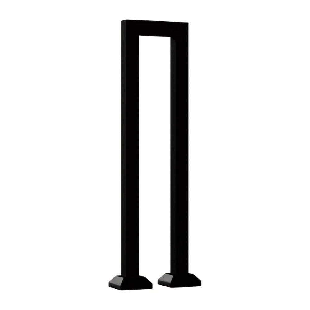 Barandilla de escalera | Barandilla en Forma de U para Escaleras, Negra - Antideslizante, Acero con Recubrimiento en Polvo para Uso