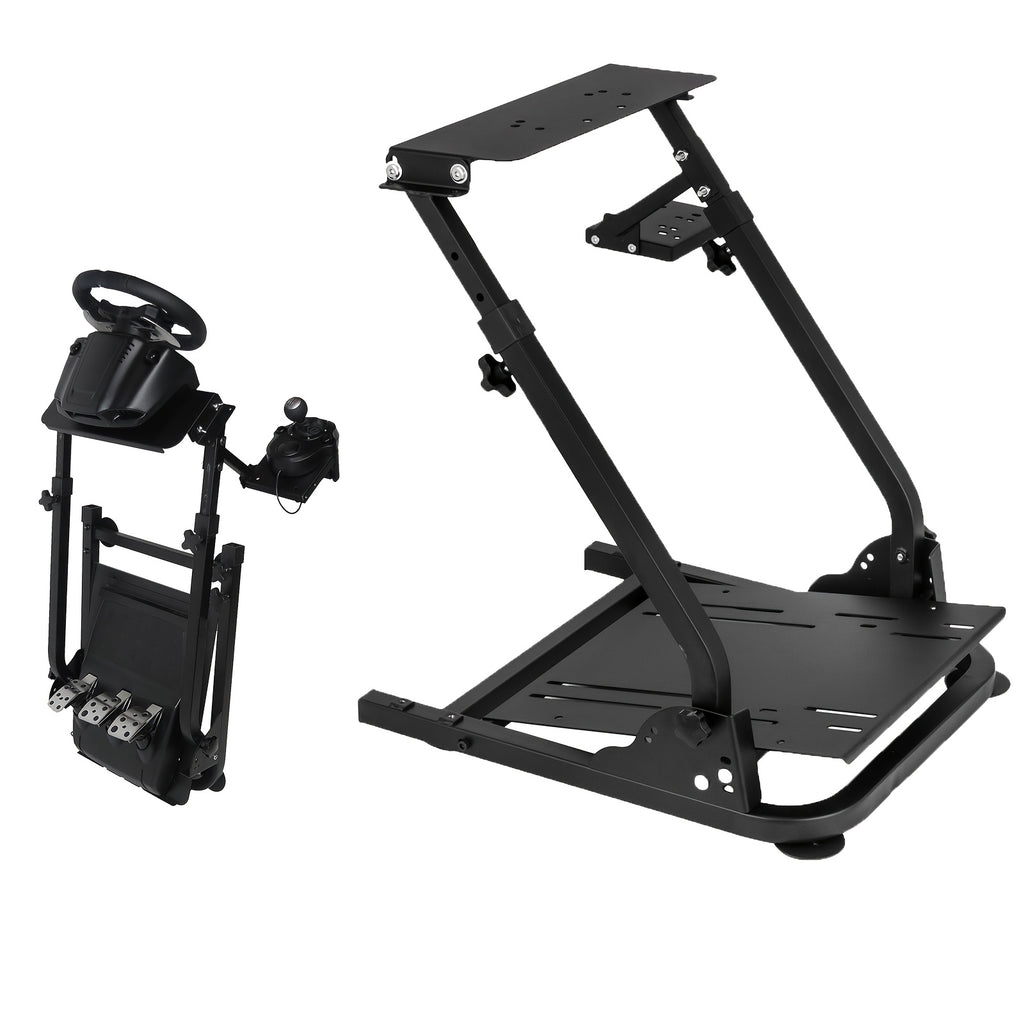 Soportes para volante de carreras | Soporte Plegable para Volante de Carreras, Estructura Triangular de Simulador de Volante para Logitech G29