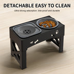 Comedero para mascotas | 1 Set Comedero Elevado para Mascotas, Soporte Ajustable de Doble Tazón para Perros y Gatos, Estación de Alimentación