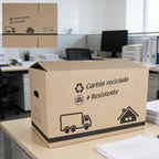 Cajas de cartón | Paquete de 10/Paquete de 5 | Adecuadas para mudanzas, almacenes y transporte | Con asas | Fáciles de manejar | Súper duraderas | 40×25×20CM, 50×29×30CM, 50×35×30CM | Paquete de 5 o 10