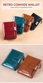 Nuevo Monedero Corto para Mujer, Elegante y de Alta Gama, Cartera Plegable y Delgada de Moda para Mujeres