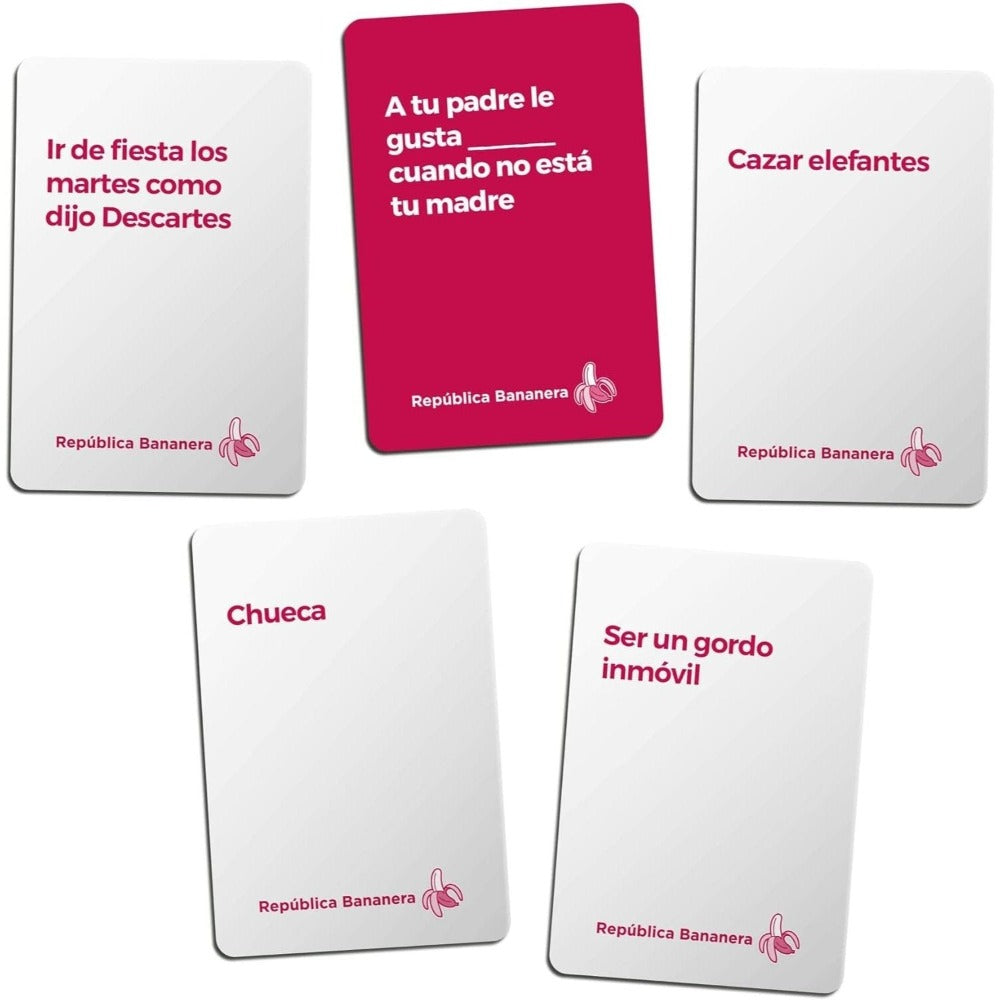 Juego de Mesa La Vacuna Española - REPUBLICA BANANERA – Cartas Divertidas para Adultos y Amigos | Humor, Estrategia y Risas Garantizadas en Fiestas