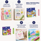 6 pcs Barras de color sólido de 10grs/barra, Gran Cobertura, Secado Rápido, Colores Brillantes y Lavables, ideales para actividades escolares y creativas.