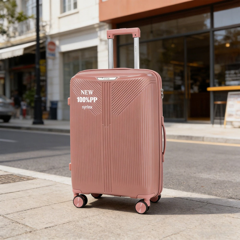 Maleta de PP de 24 pulgadas con ruedas silenciosas y suaves, y cerradura de combinación antirrobo, ofrece viajes seguros y silenciosos. Duradera, ligera y fácil de manejar, ideal para viajes de larga distancia, escapadas cortas, salidas diarias y todas la