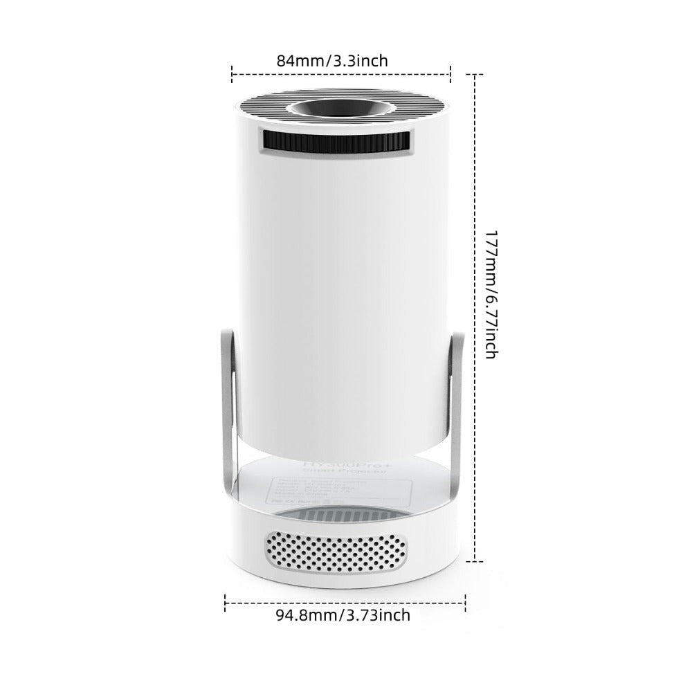Proyector Magcubic HY300Pro+, nativo 720P con soporte para 8K, relación de proyección 0.9:1, incluye un control remoto, 280 ANSI, ideal para salas de cine en casa, perfecto para proyectar películas en paredes