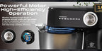 Procesador de Alimentos SUPERLEX 800 W con Bol de Acero Inoxidable de 4.5L - Amasadora Profesional con 10 Velocidades, Gancho para Masa, Batidor y Raspador - Mezcladora de Pie para Pan, Pasteles y Más