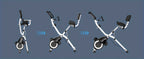Bicicleta estática plegable de interior Micyox MX711 con asiento extragrande, 16 niveles de resistencia, pantalla, sensor de frecuencia cardíaca, equipo de fitness que ahorra espacio