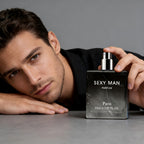 Set de Perfumes de 3 Opciones (Paquete de 2) (2 X 55 ml/1.8 oz) | Botellas con Degradado Negro/Azul | Aroma a Bergamota y Cuero | Perfecto para Inauguración de Casa y Uso Personal