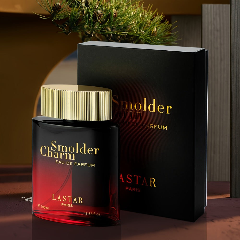 LASTAR Colonia para Hombres Ámbar y Especiado, Eau De Parfum Intenso con Acorde de Toffee y Madera de Ámbar, Mezcla de Cardamomo Vibrante con Acorde de Toffee, Infundido con Madera de Ámbar, Fragancia Sofisticada y Potente de Larga Duración. 100ml, Regalo