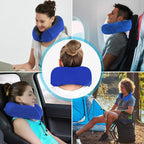 Una Almohada Cervical Ergonómica en Forma de U con Bolsa de Almacenamiento, Espuma de Memoria con Tecnología de Rebote Lento, Funda Lavable a Máquina, Ligera y Portátil para Avión, Oficina y Hogar, Apoya Cuello y Cabeza, Ideal para Siestas, Lectura y Ver