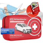 Kit de Primeros Auxilios para Coche TK - 2024 - DIN 13164, Incluye Libro de Instrucciones