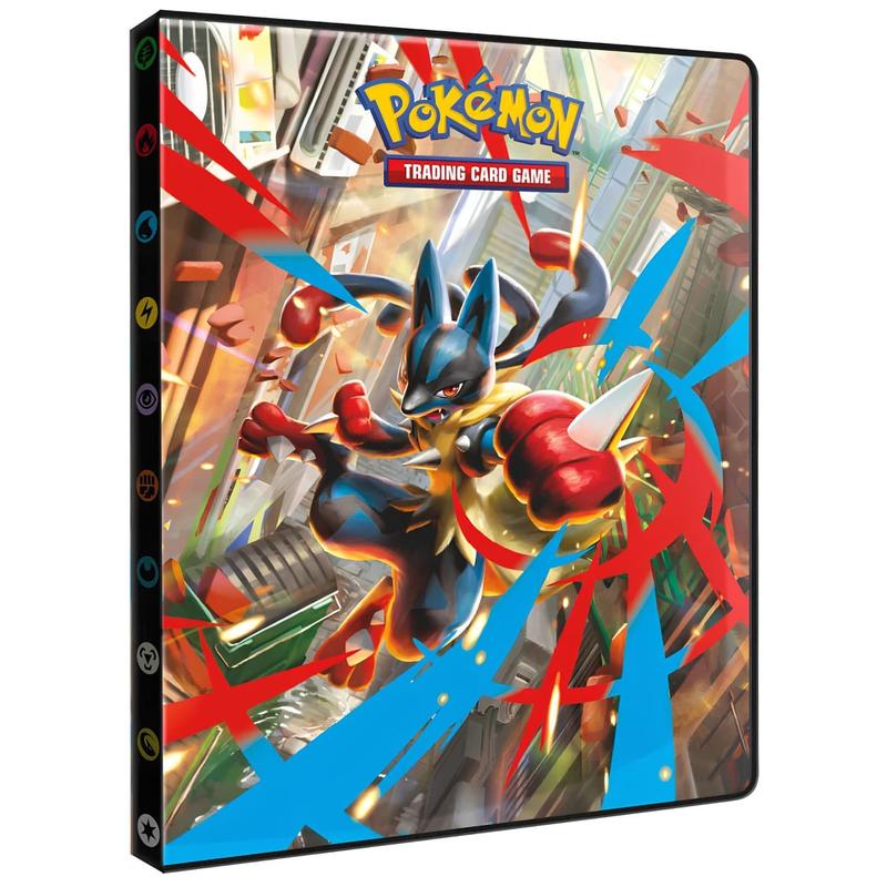 Portafolio Pokémon de 9 bolsillos – Carmín y Morado: Mega Evolución | Álbum de Colección para hasta 180 Tarjetas | Accesorios Oficiales de Pokémon