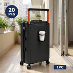 Maleta de 20 Pulgadas, Carcasa Ligera de ABS, Cerradura Numérica, 4 Ruedas Giratorias 360°, Asa Telescópica de Aluminio, Varilla Regular / Ancha