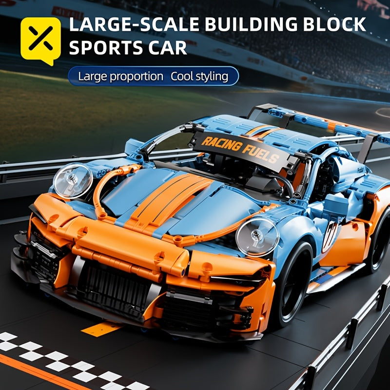¡Bloques de construcción de superdeportivo ciberpunk 1:14! Las partículas de precisión se ensamblan fácilmente, la carrocería aerodinámica se asemeja al diseño original del coche y la forma suave perfila la textura mecánica genial