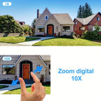 Cámara de Seguridad Exterior con Energía Solar, Tarjeta SIM y 4G LTE - Lente Dual HD 8MP, Zoom 10x, Detección de Movimiento/Humanos, Comunicación Bidireccional, Visión Nocturna a Color, para Vigilancia en el Hogar (No)