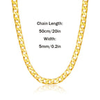 Collar de plata 925 para hombre, cadena cubana de 5 mm, accesorios de joyería estilo hip hop para fiestas, regalos para hombres, San Valentín, aniversario, cumpleaños, regalo para el Día del Padre, empaque en caja