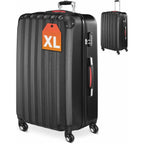 MONZANA® Maleta Rígida Baseline XL Color Negro Equipaje de viaje 90L peso 3,5Kg con ruedas 360° trolley 2 asas valija