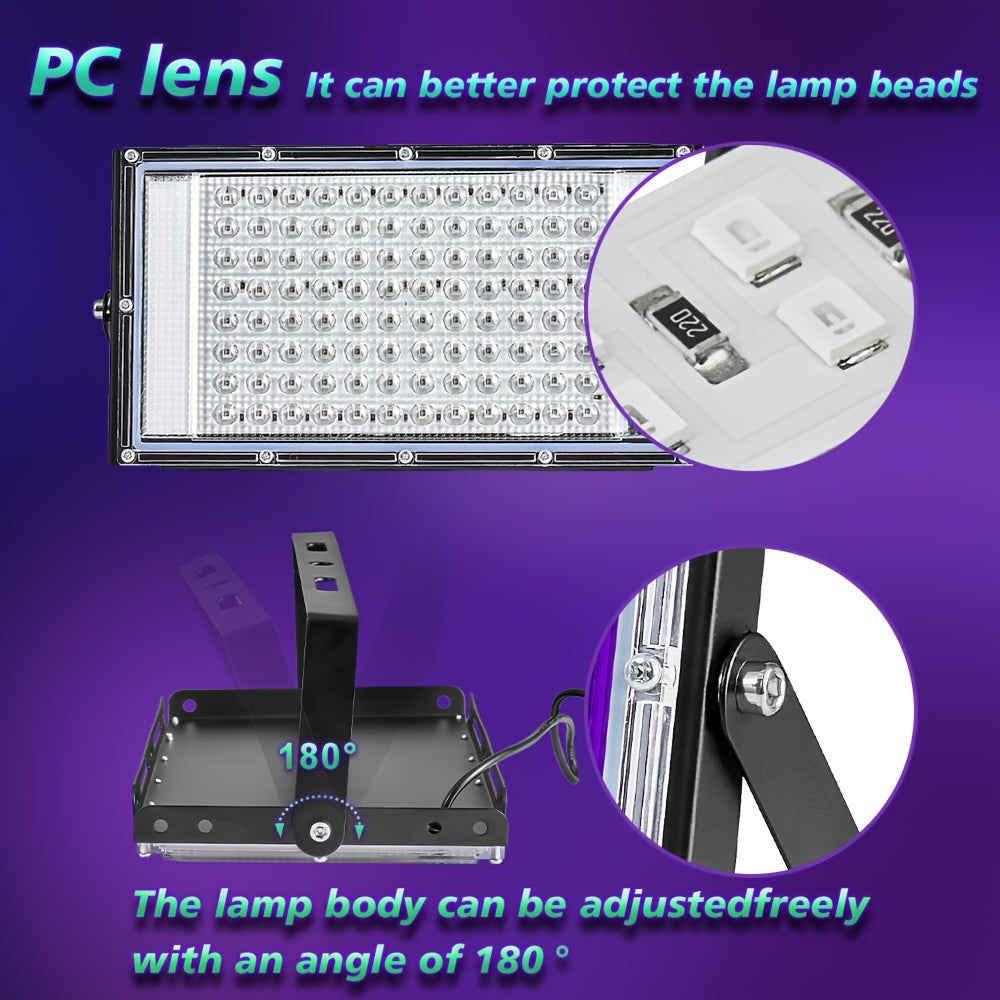 Unidad de exposición UV LED para serigrafía, paquete de 3/2/1, luz de exposición UV de 50/96/144 LED para kit de serigrafía, kit de emulsión fotográfica, longitud de onda 385-400 nm, enchufe USB, con interruptor y cable de alimentación de 1,5 m