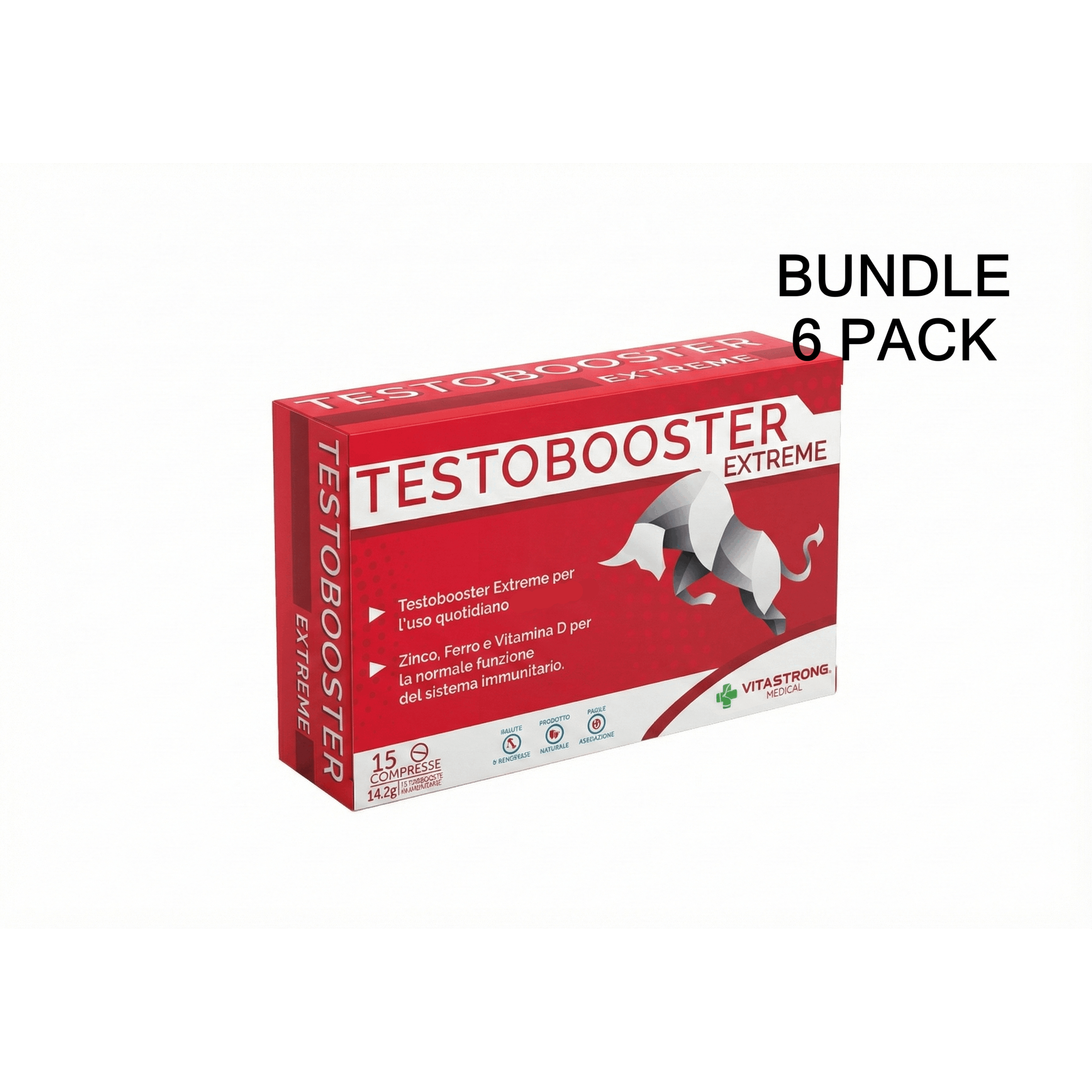 Suplemento alimenticio Vitastrong para hombres, fórmula con vitaminas, minerales y extractos de plantas, embalaje compacto y portátil