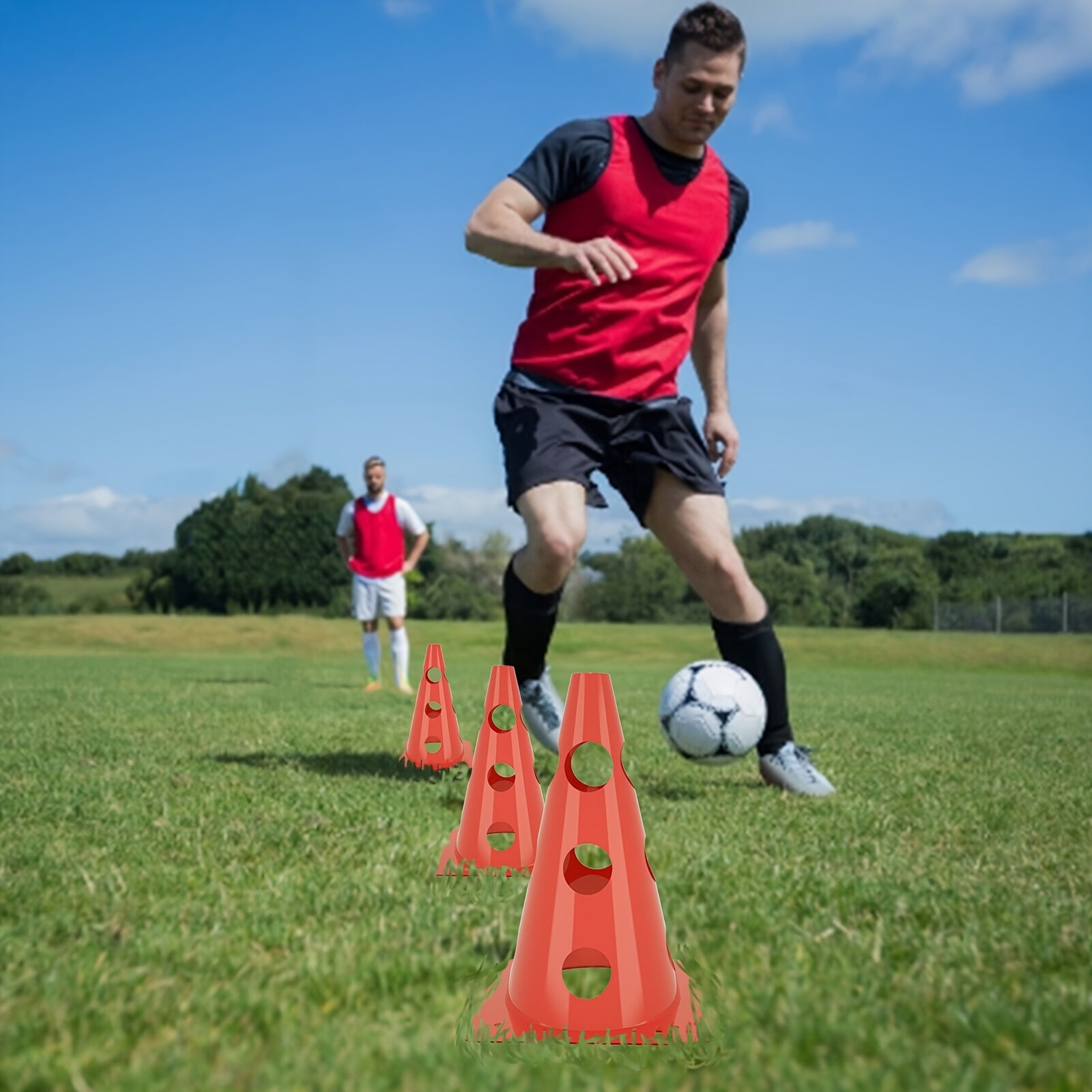 Juego de entrenamiento de agilidad para perros - 12 conos y 6 barras ajustables para ejercicios de coordinación, juego de 6 piezas