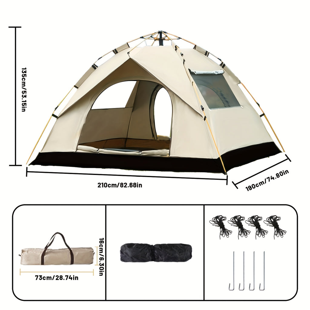 Tienda de Campaña para 2/4 Personas, Montaje Rápido y Fácil, Carpa Portátil con Bolsa de Transporte, Ideal para Senderismo y Aventuras al Aire Libre