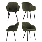 Sillas de comedor elegantes con reposabrazos y soporte lumbar para sala de estar, cocina y dormitorio, que ofrecen un alto confort - Disponibles en juegos de 2, 4 o 6