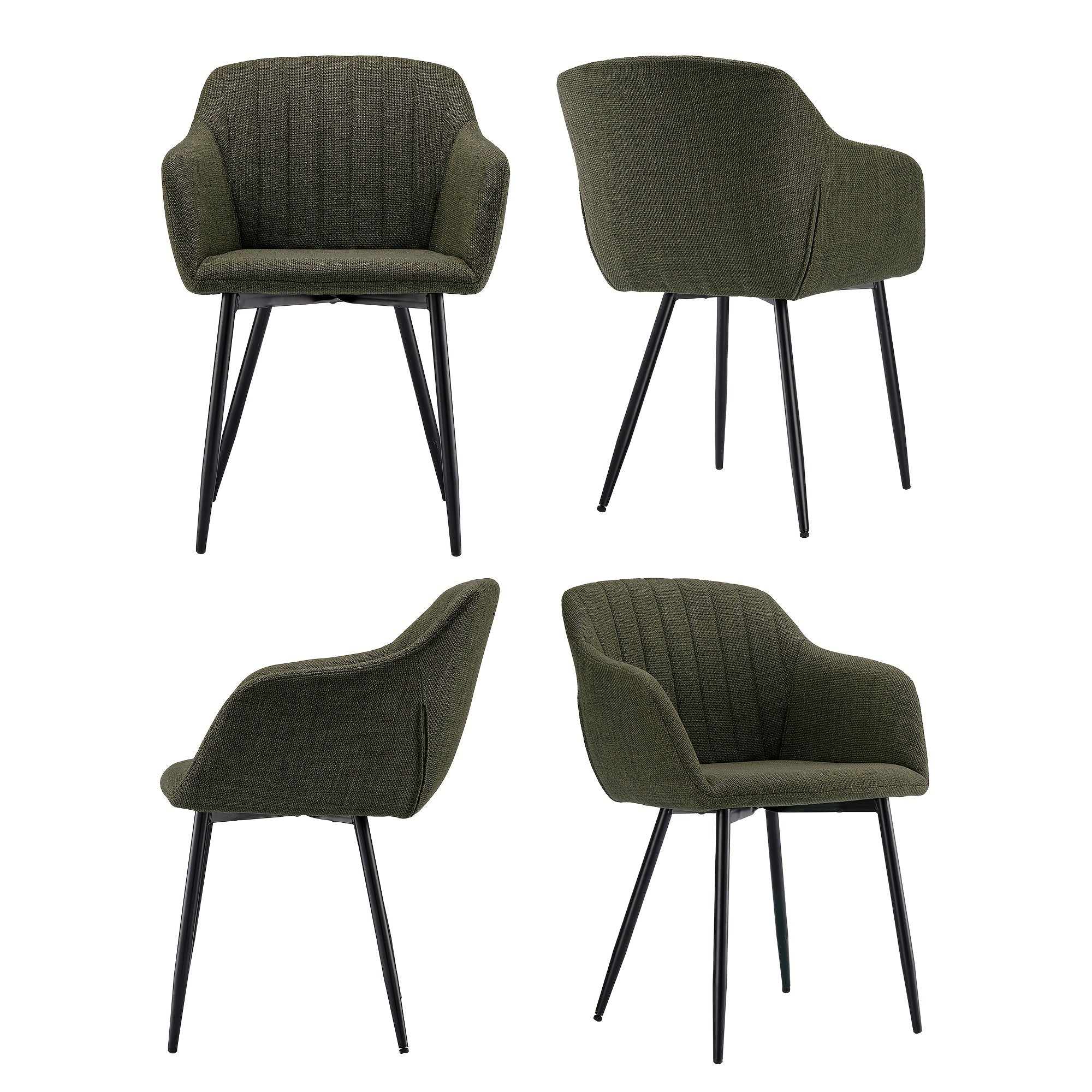 Sillas de comedor elegantes con reposabrazos y soporte lumbar para sala de estar, cocina y dormitorio, que ofrecen un alto confort - Disponibles en juegos de 2, 4 o 6